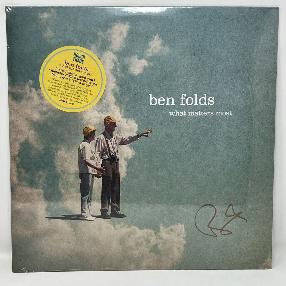 Ben Folds - What Matters Most SIGNED Metallic Gold /200 Vinyl LP + Flexi 7"‎